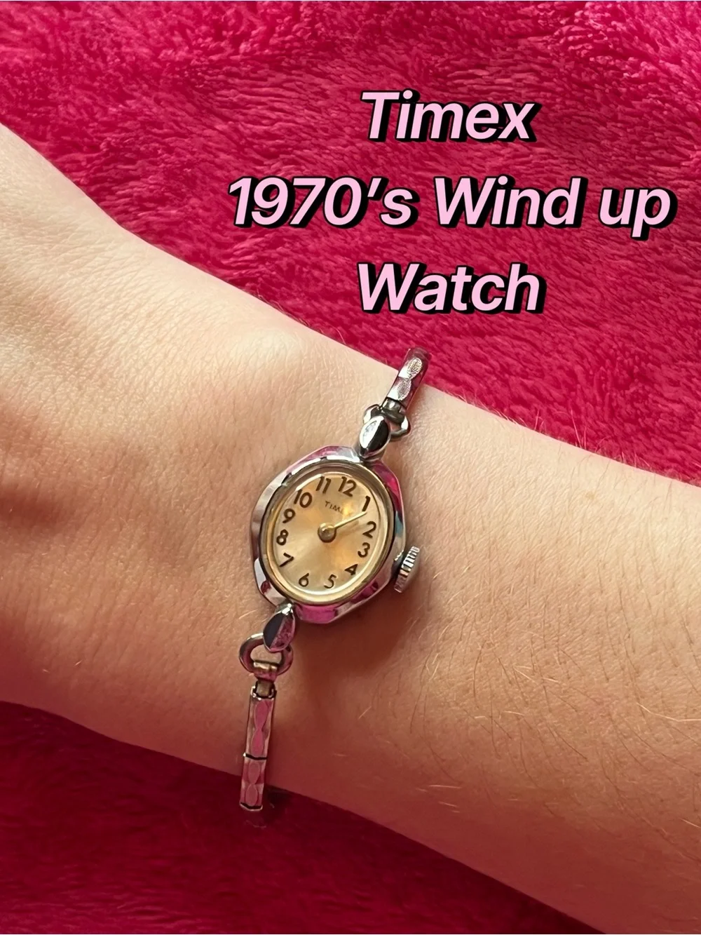 Timex Women's 1970s Vintage Silver Wind-Up Watch